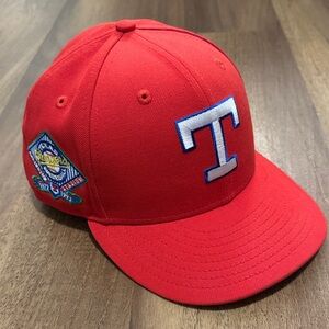 New Era Texas Rangers Cooperstown Collection Vintage Logo w/ Patch 7 3/8